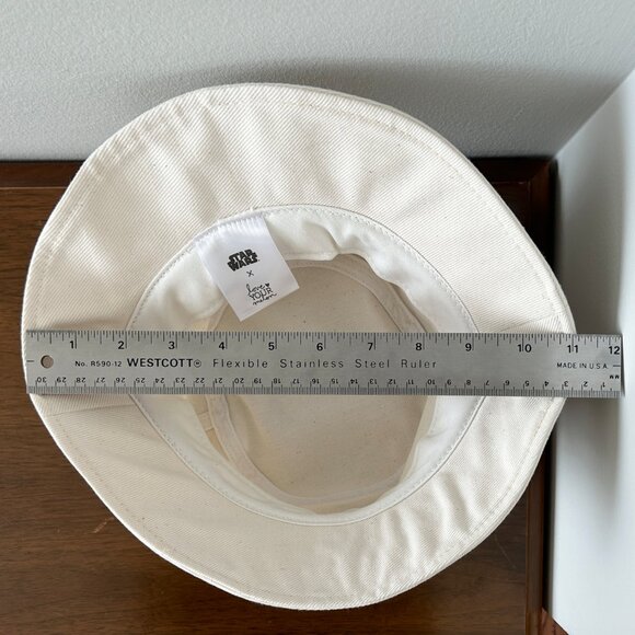 STAR WARS x Love Your Melon Mandalorian Bucket Hat Adult S/M White 100% Cotton - Picture 7 of 7